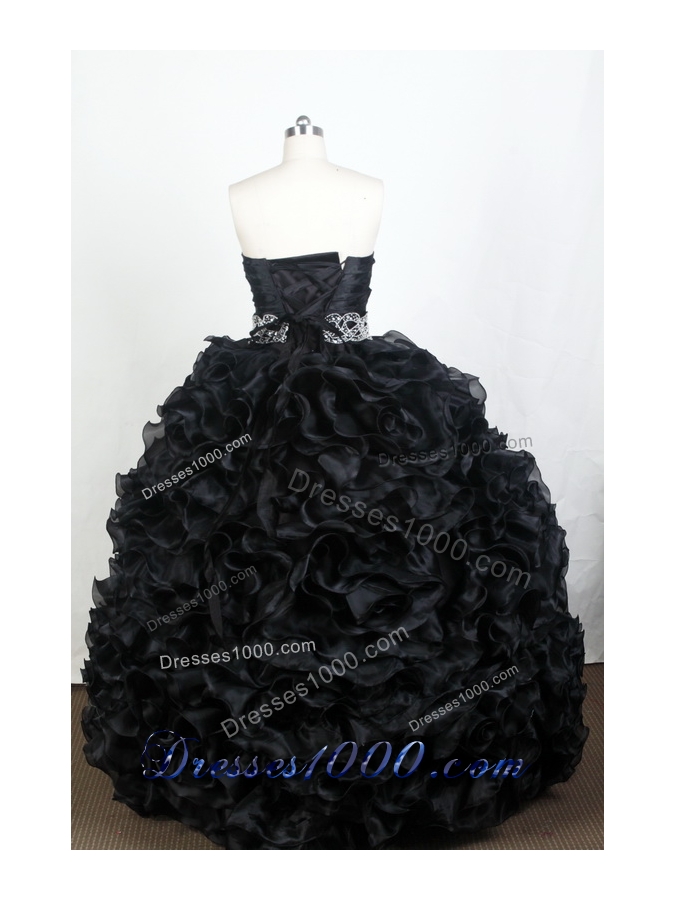 Luxurious Ball Gown Sweetheart Floor-length Black Quinceanera Dress