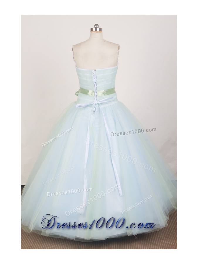 Modest Ball Gown Strapless Floor-length White Quinceanera Dress