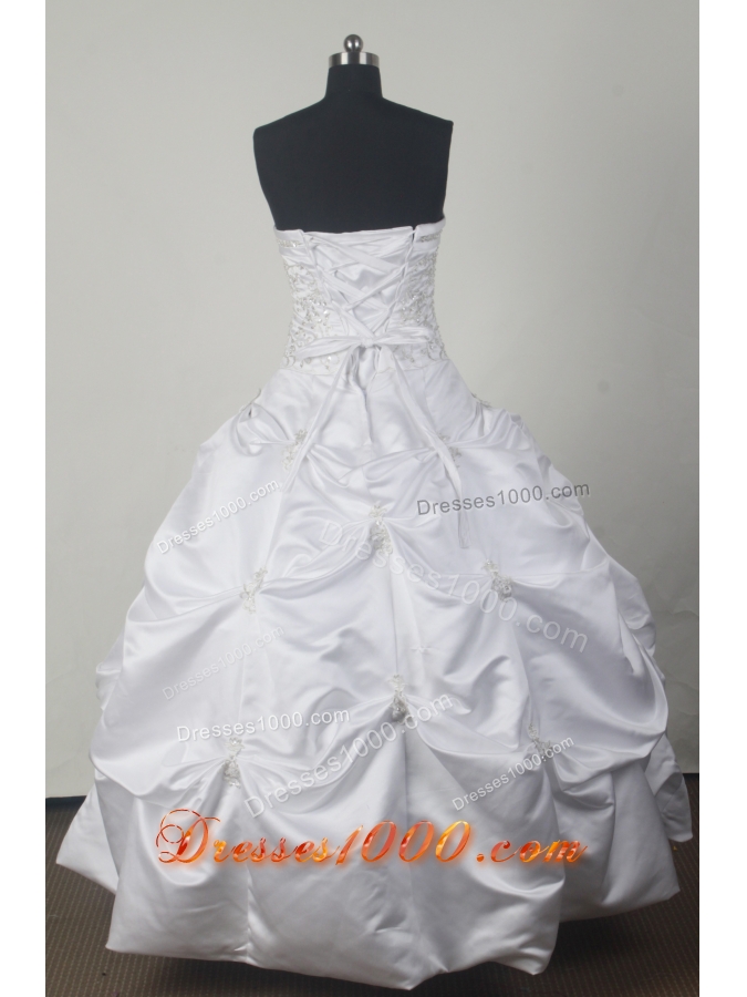 Perfect Ball Gown Strapless Floor-length White Quinceanera Dress