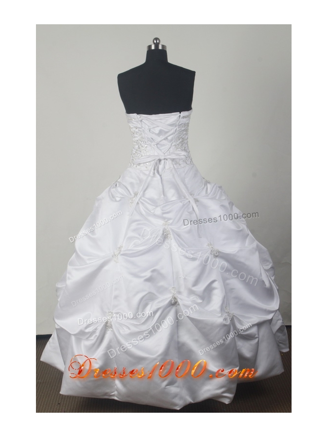 Perfect Ball Gown Strapless Floor-length White Quinceanera Dress