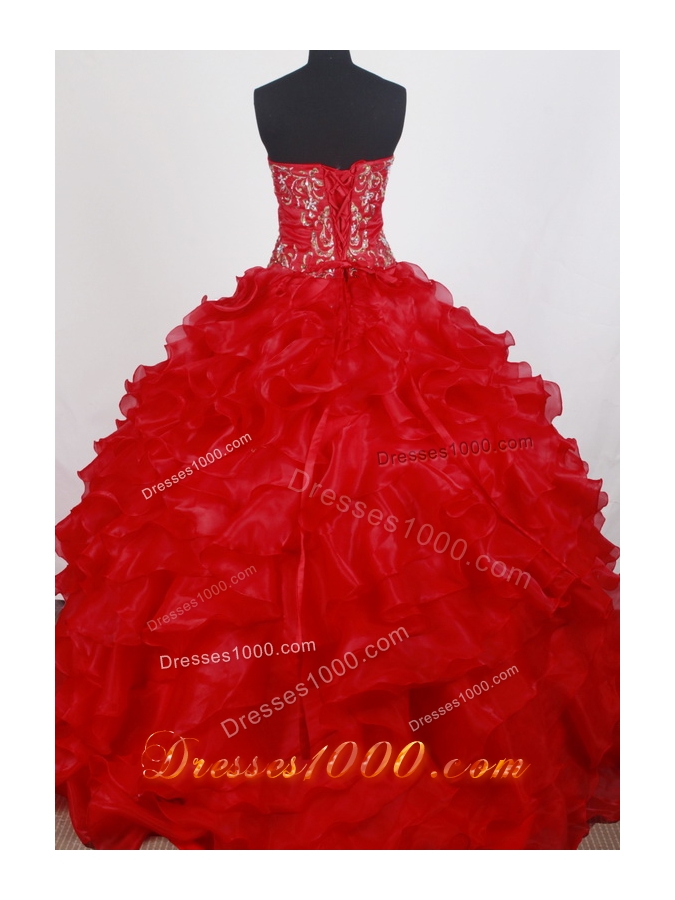 Popular Ball Gown Strapless Floor-length Quinceanera Dress