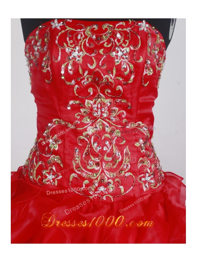 Popular Ball Gown Strapless Floor-length Quinceanera Dress