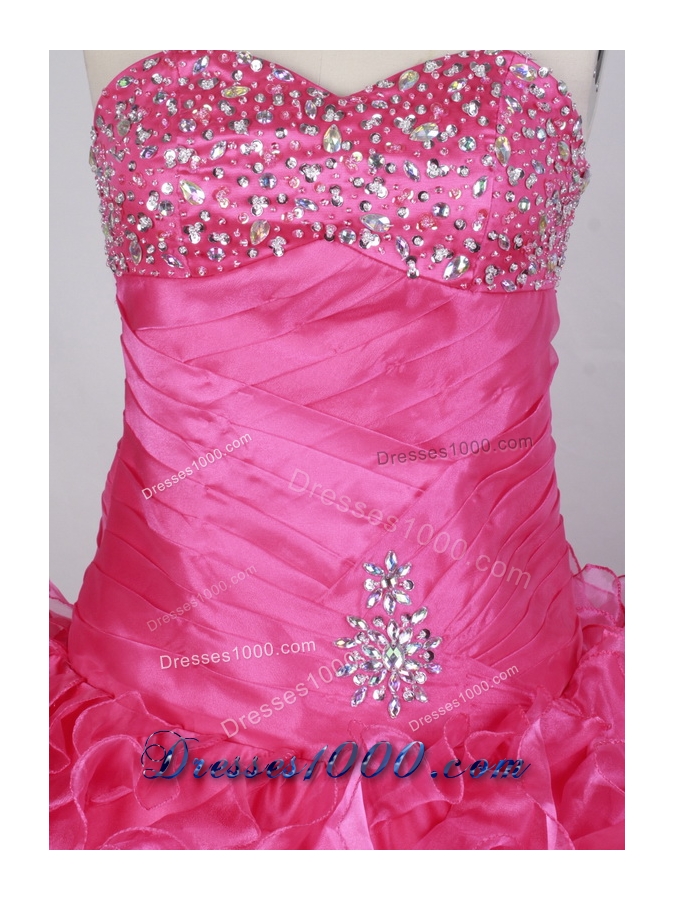 Popular Ball Gown Sweetheart Floor-length Hot Pink Quinceanera Dress