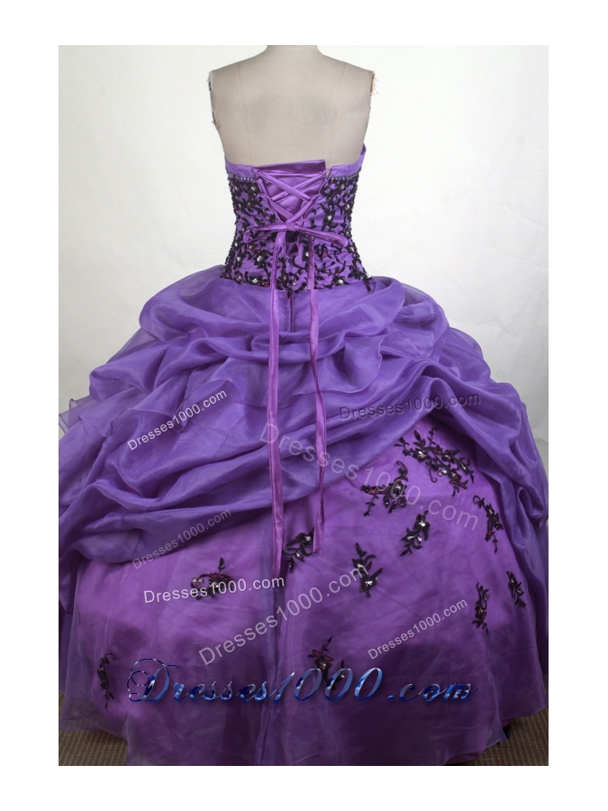 Pretty Ball Gown Strapless Floor-length Quinceanera Dress