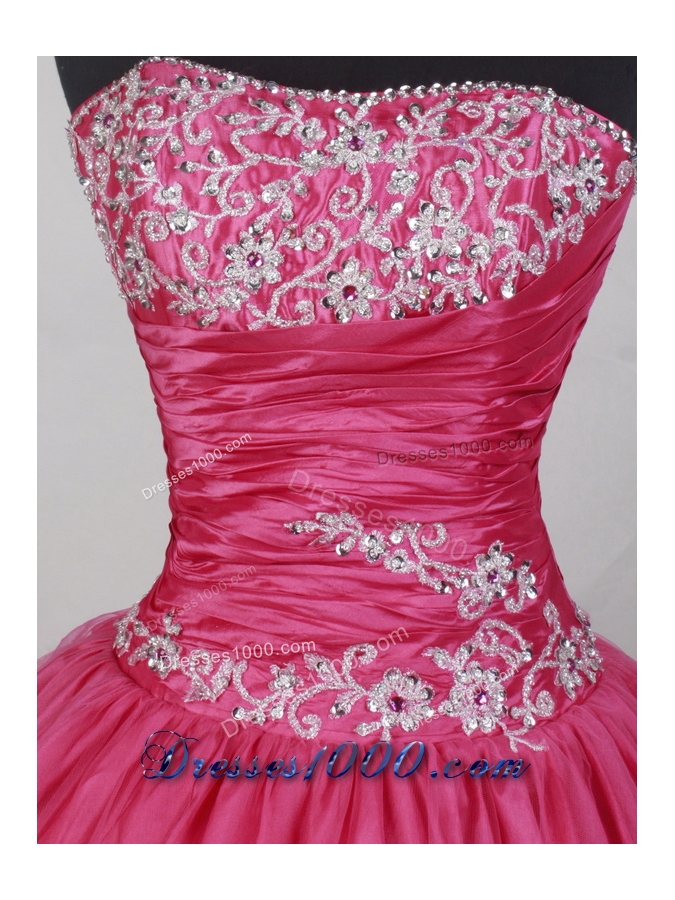 Simple Ball Gown Strapless Floor-length Quinceanera Dress