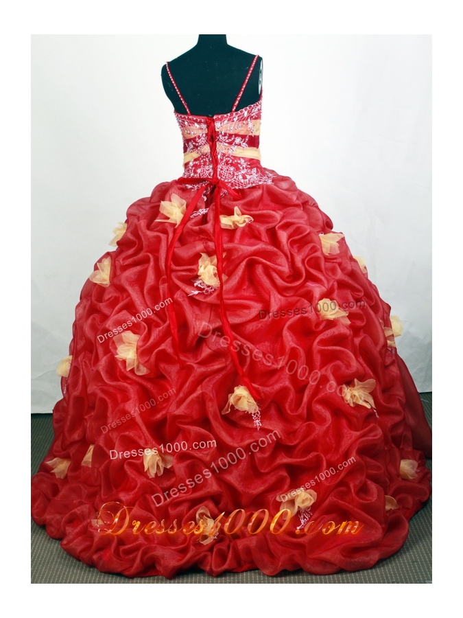 Beautiful Ball Gown Straps Floor-length Red Quinceanera Dress