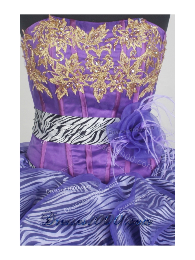 Modest Ball Gown Strapless Floor-length Quinceanera Dress