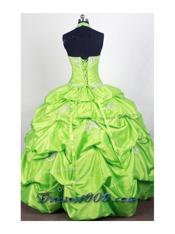 Perfect Ball Gown Halter Top Floor-length Quinceanera Dress