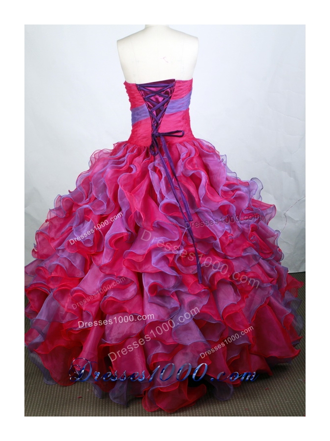 Popular Ball Gown Strapless Floor-length Quinceanera Dress