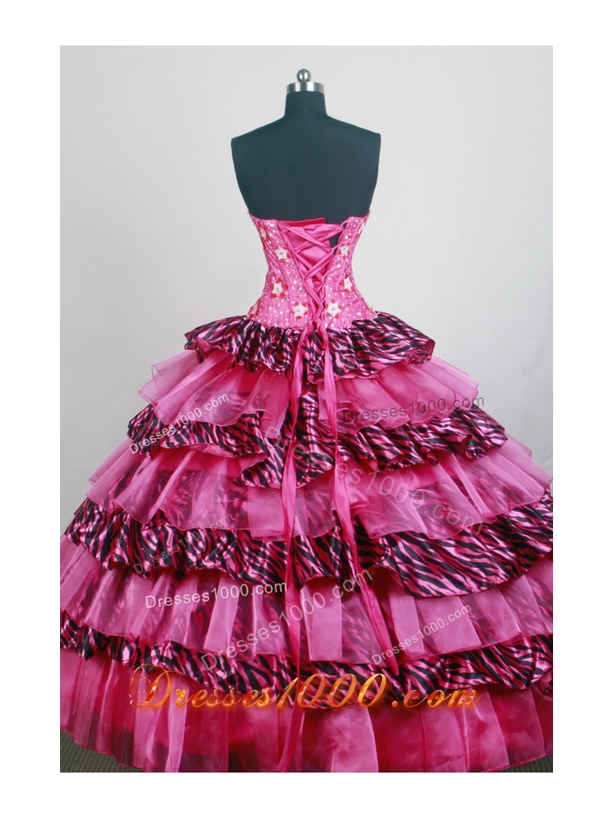 Pretty Ball Gown Strapless Floor-length Quinceanera Dress