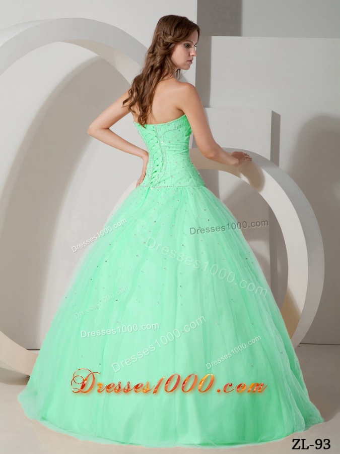 2014 New Style Puffy Strapless Quinceanera Dress With Beading
