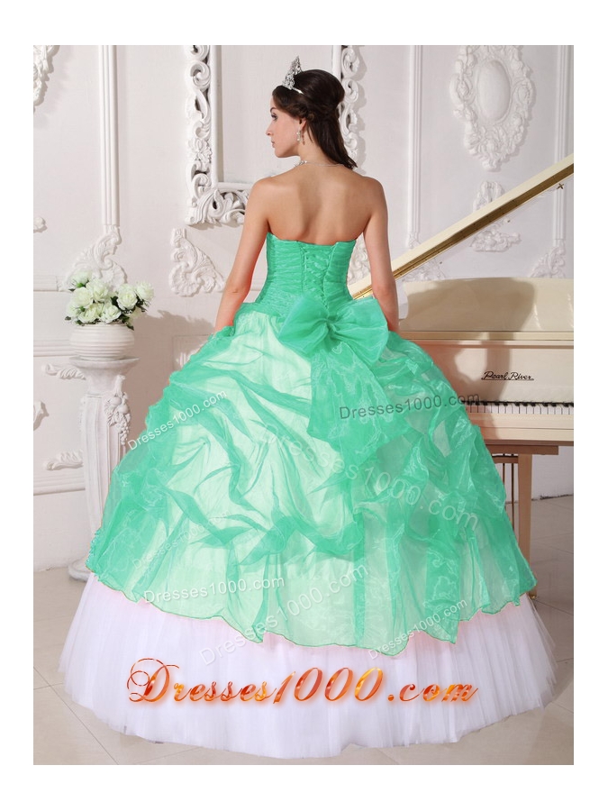 Quinceanera Dress in Colourful Ball Gown Strapless with Appliques