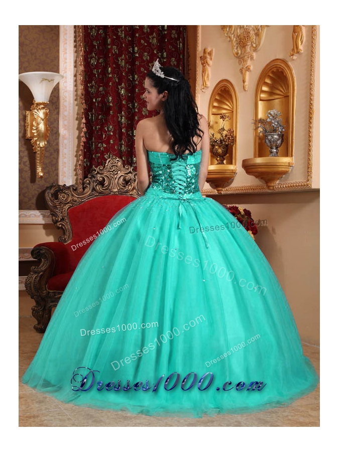 Popular Ball Gown Sweetheart Quinceanera Dress with Tulle Beading