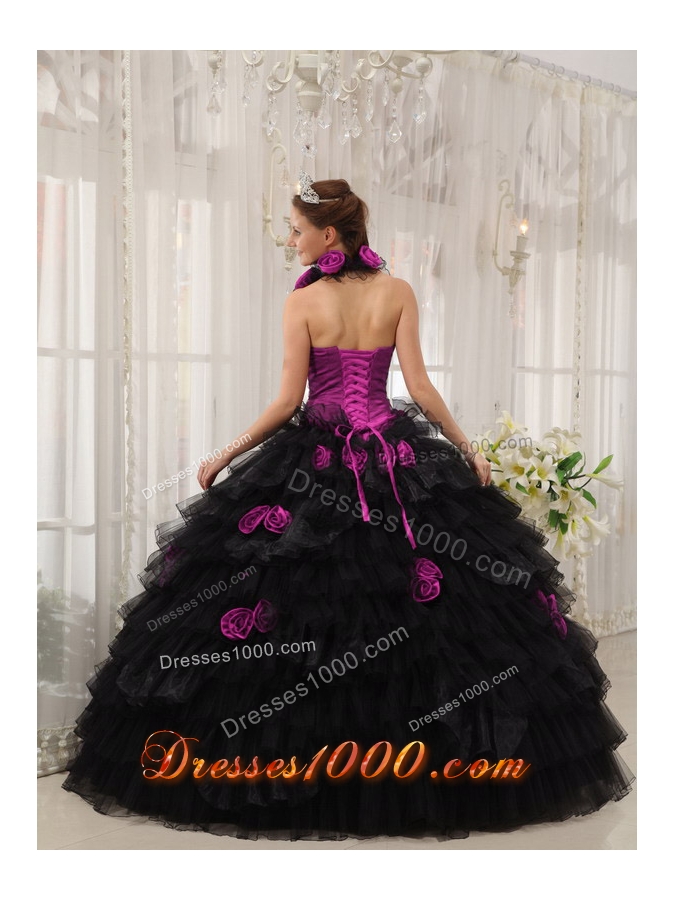 Colourful Puffy Halter Ruffled Layers 2014 Spring Quinceanera Dresses