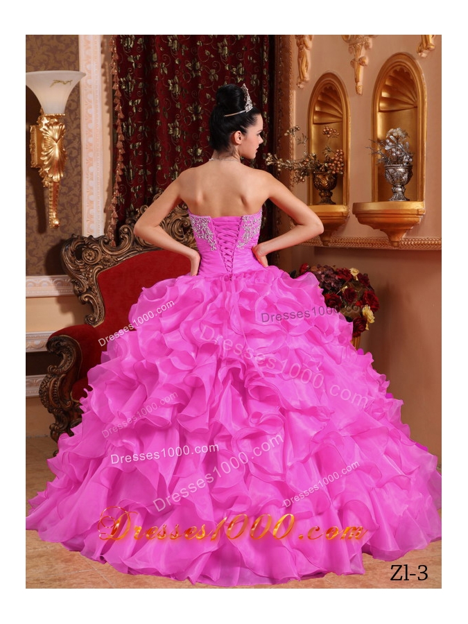 2014 Ball Gown Strapless Beading Quinceanera Dresses with Appliques