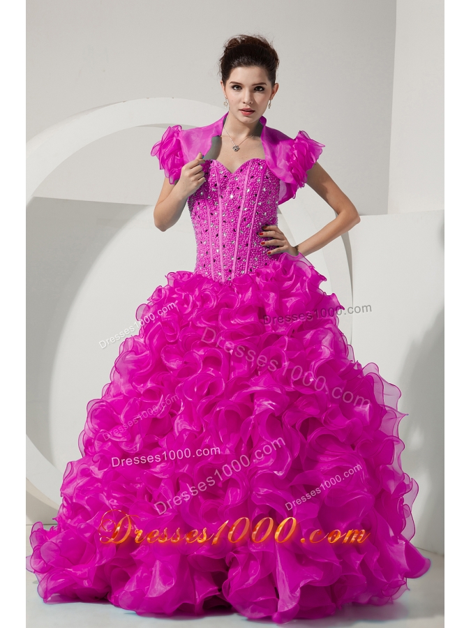Pretty Princess Sweetheart Long Quinceanera Dresses with Beading
