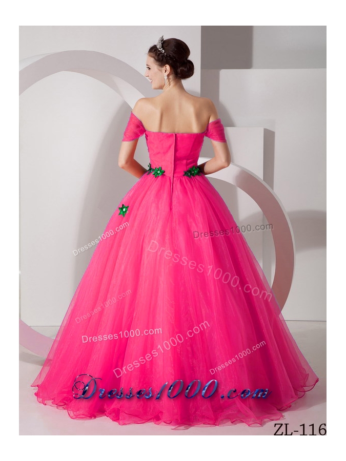Modest Princess Off The Shoulder Quinceanera Dresses with Organza Appliques