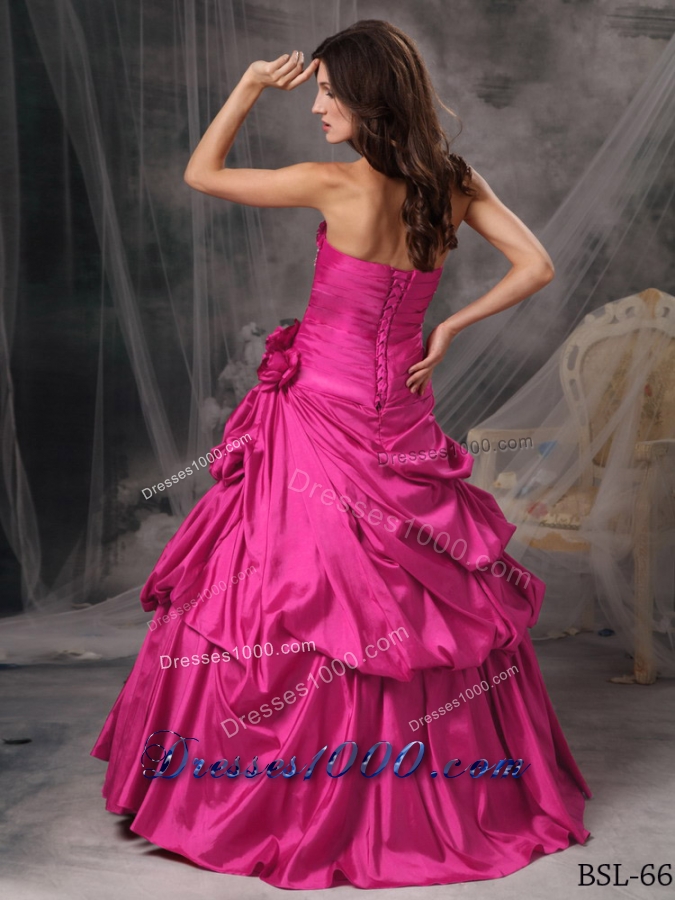 Princess Strapless Quinceanera Dress with Taffeta Beading