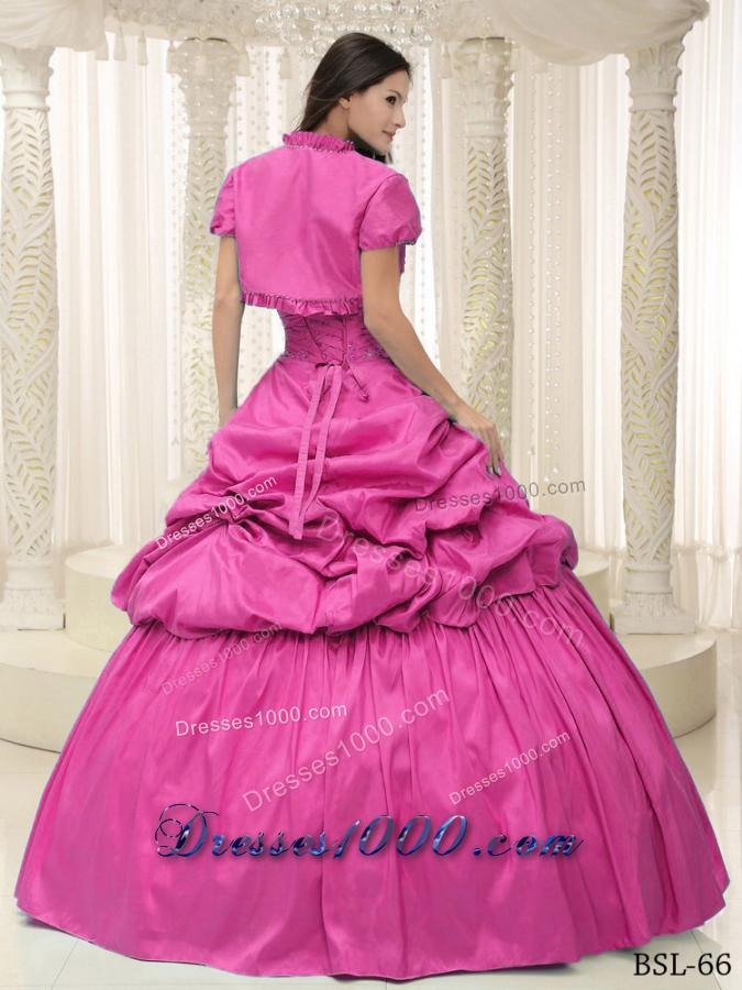 Taffeta Sweetheart Quinceanera Dress with Appliques Lace Up