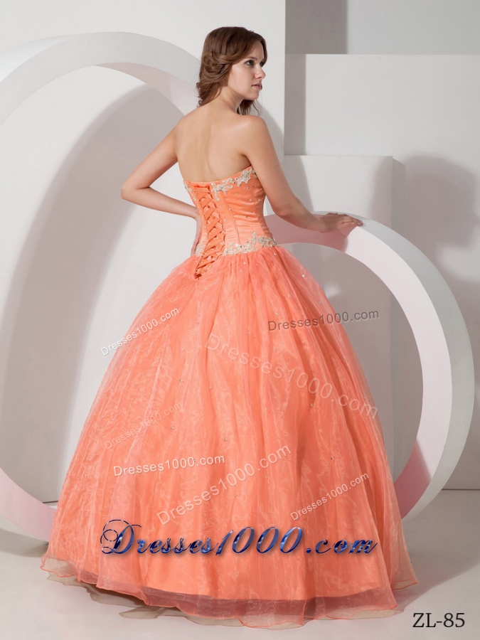 Beautiful Ball Gown Sweetheart Appliques with Beading Quinceanera Dresses
