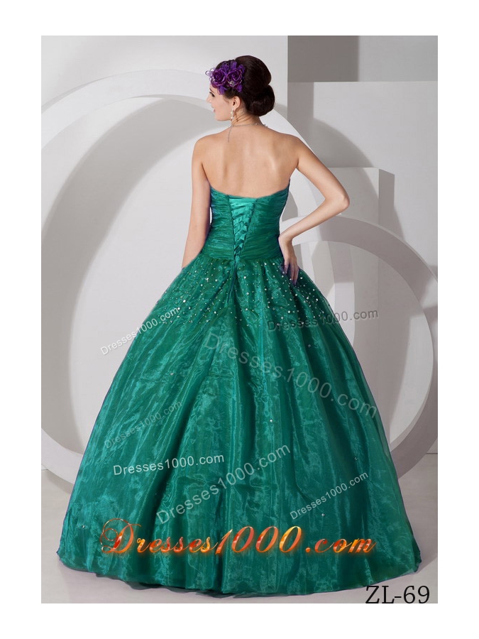 Elegant Sweetheart Tulle Turquoise Sweet 15 Dresses with Beading