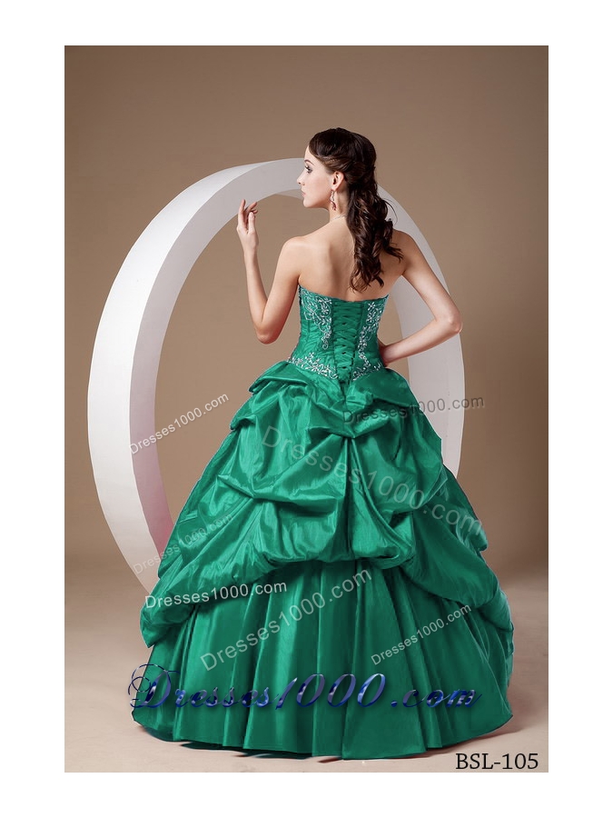Princess Sweetheart Sweet 16 Dresses with Appliques and Pick-ups