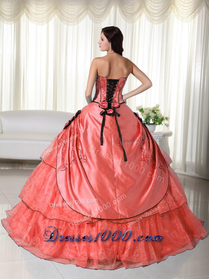 Strapless Organza Beading Quinceanera Dress with Appliques