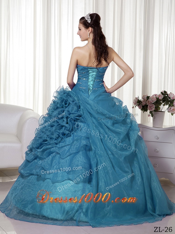 New Style Puffy Sweetheart Quinceanera Gowns with Beading and Ruching