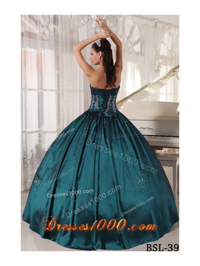 Strapless Puffy Quinceanera Gowns with Embroidery and Beading