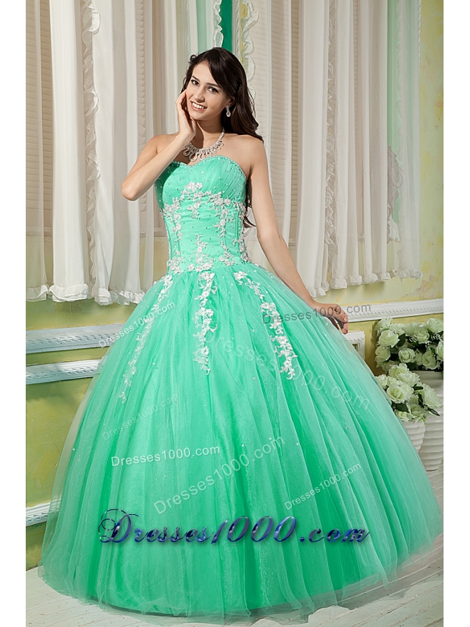 Sweetheart Tulle Appliques for Cheap Quinceanera Dresses On Sale