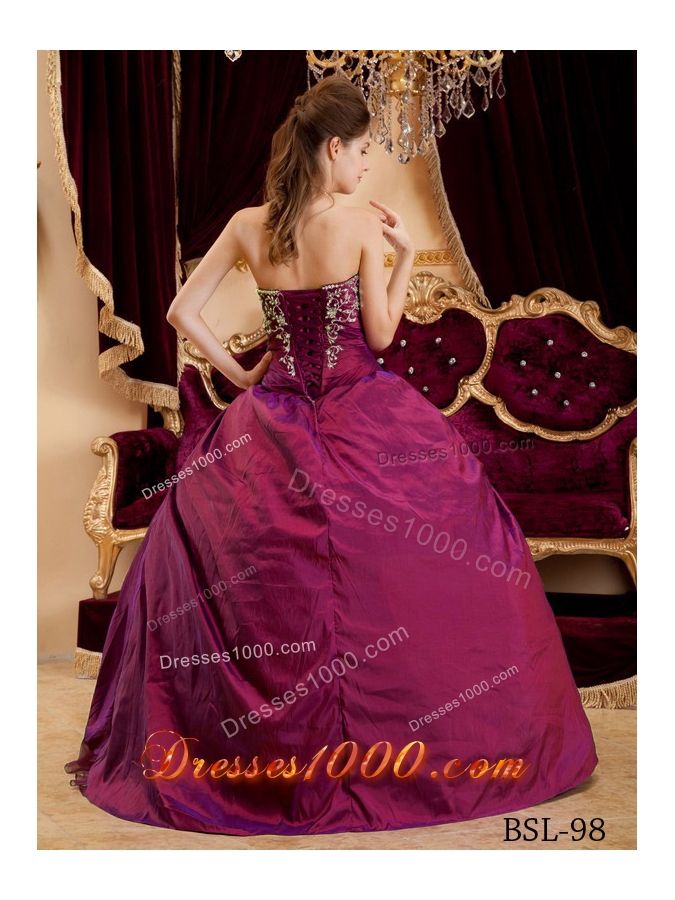 Sweetheart Quinceanera Dresses with Appliques and Beading