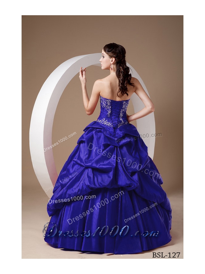 Discount Puffy Strapless for 2014 Appliques Quinceanera Dresses