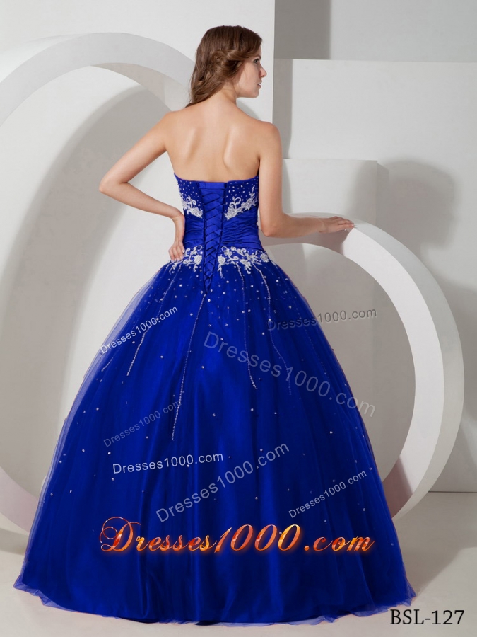 Puffy Strapless with Appliques and Beading Quinceanera Dresses for 2014