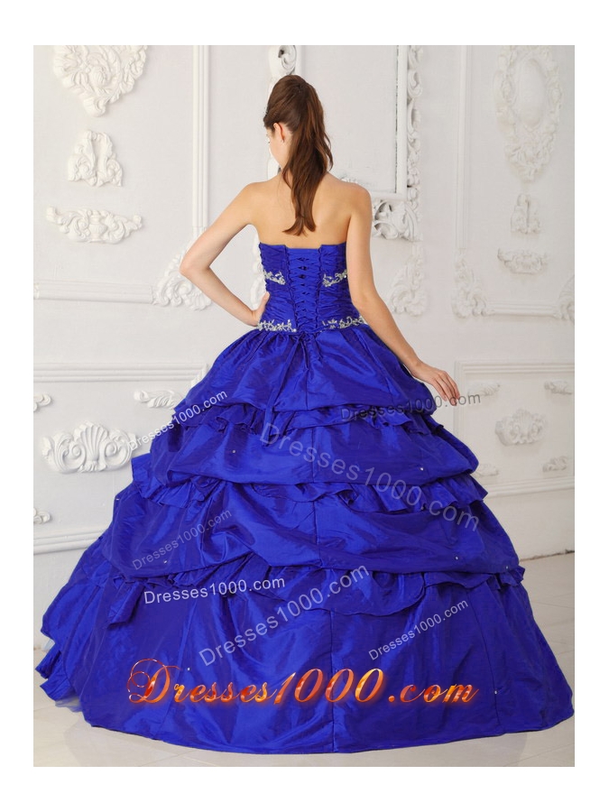 2014 Beading Princess Sweetheart with Appliques Quinceanera Dresses