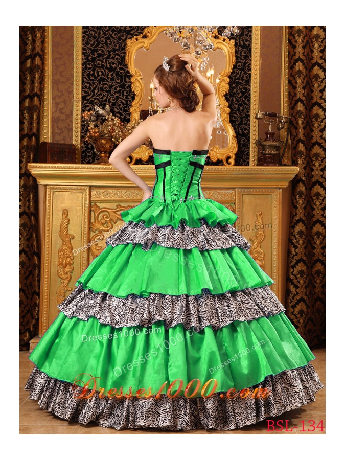 Popular Sweetheart Long Ruffles Princess Quinceanera Dresses