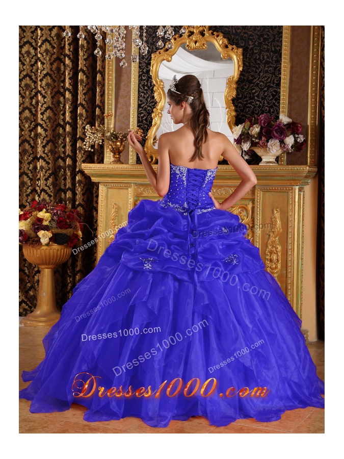 2014 Exquisite Sweetheart Appliques Quinceanera Dresses with Beading