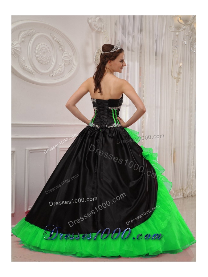Beautiful Puffy Sweetheart Appliques Quinceanera Dresses for 2014