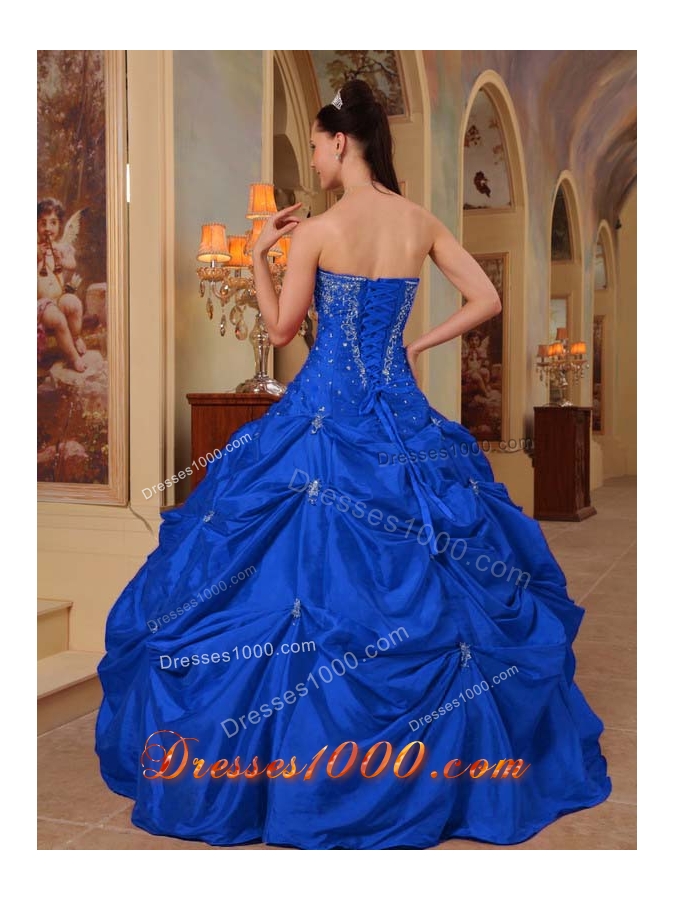 Exquisite Strapless Beading and Embroidery Quinceanera Dress for 2014