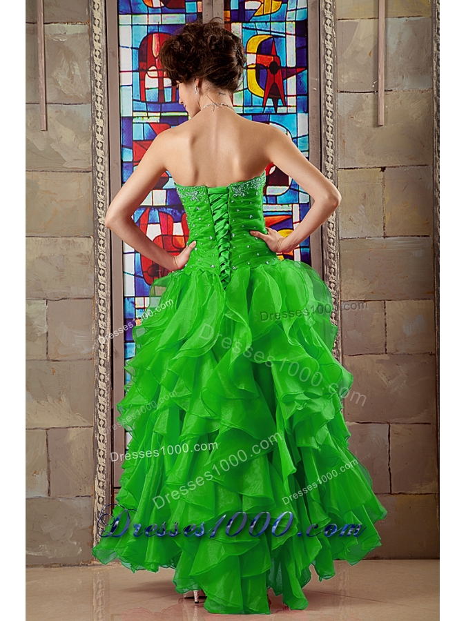 2014 Cute Sweetheart Organza Beading Sweet 16 Dresses