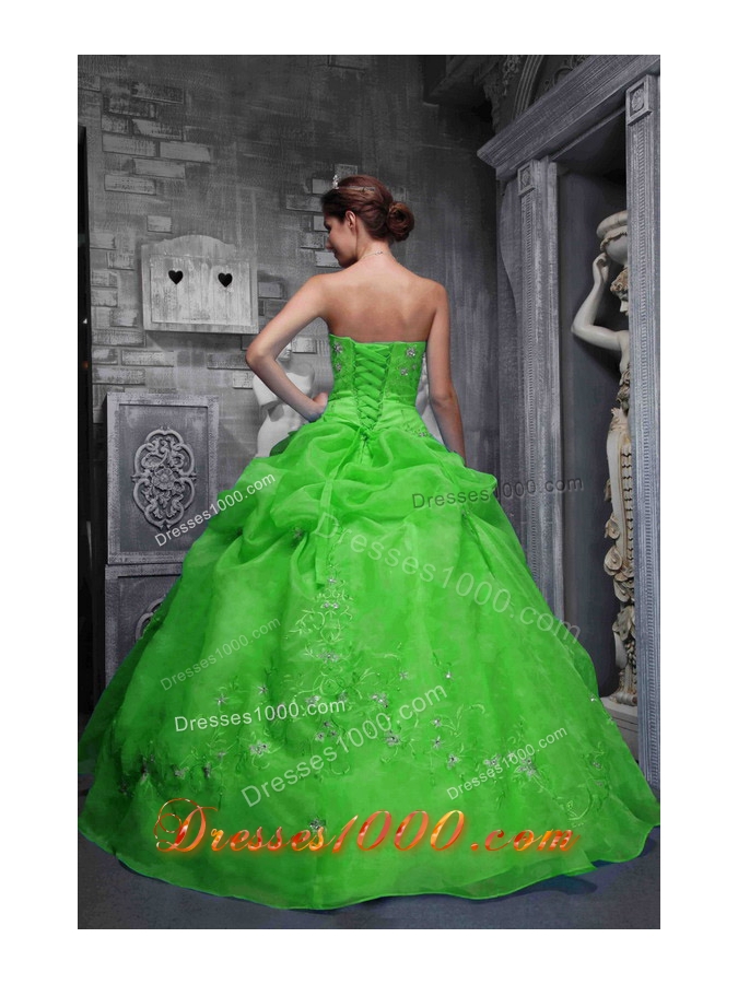 Beautiful Puffy Strapless Sweet 16 Dresses with Appliques