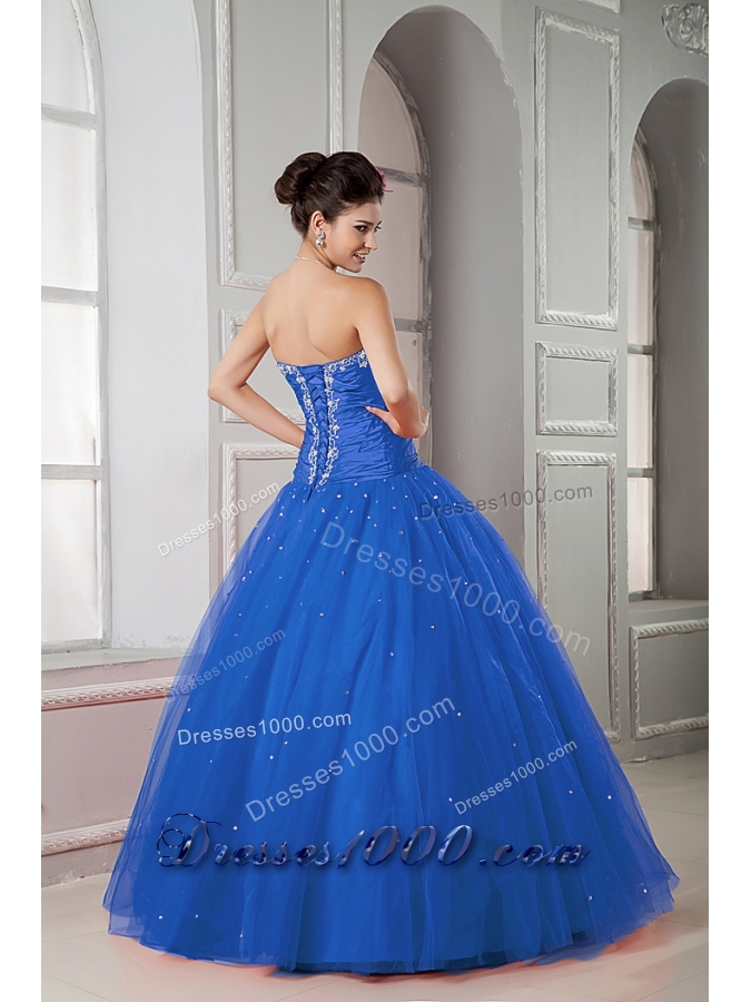 Cute Puffy Sweetheart Beading Quinceanea Dress for 2014