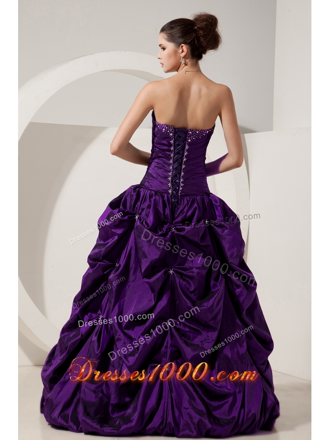 2014 Classical Princess Sweetheart Beading Quinceanera Gowns with Pick-ups