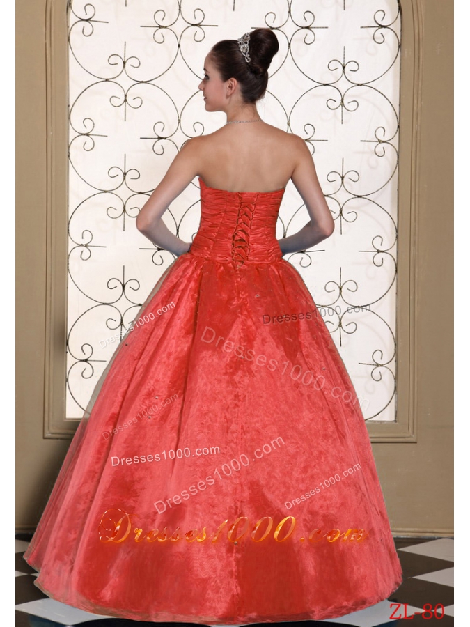 2014 Lovely Strapless Quinceanera Dress With Beading
