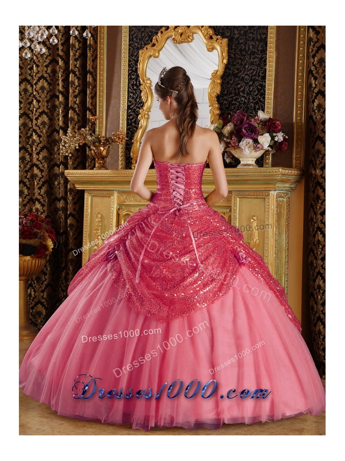 Lovely Puffy Sweetheart Sequines 2014 Quinceanera Dresses