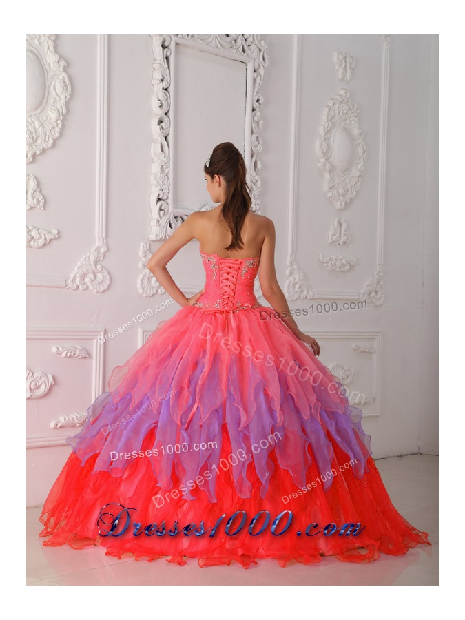 Puffy Sweetheart Beading and Ruching Quinceanera Dresses for 2014