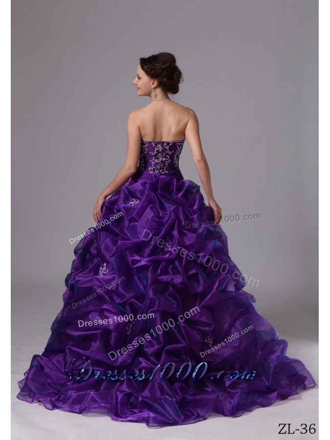 Ball Gown Sweetheart Appliques and Pick-ups For Quinceanera Dress