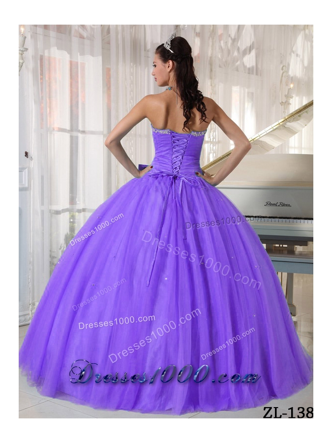 Sweetheart Quinceanera Gown Dresses with Beading and Bowknot