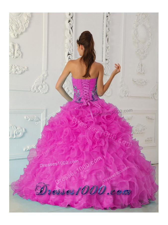 Exquisite Ball Gown Strapless Quinceanera Dress with Embroidery