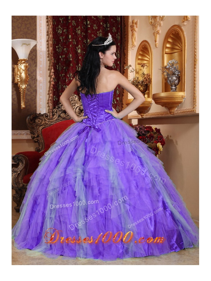 Sweetheart Beading Dresses For Quinceaneras with Ruffles and Ruching