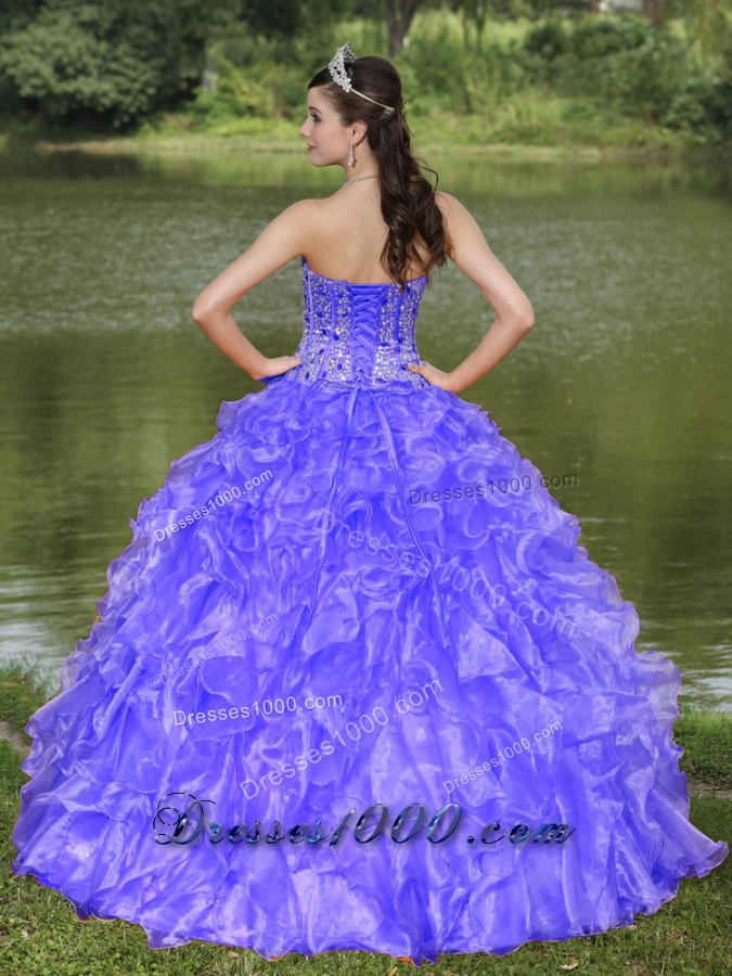 Clearance Quinceanera Dress With Sweetheart Beaded Ruffles Layered Decorate